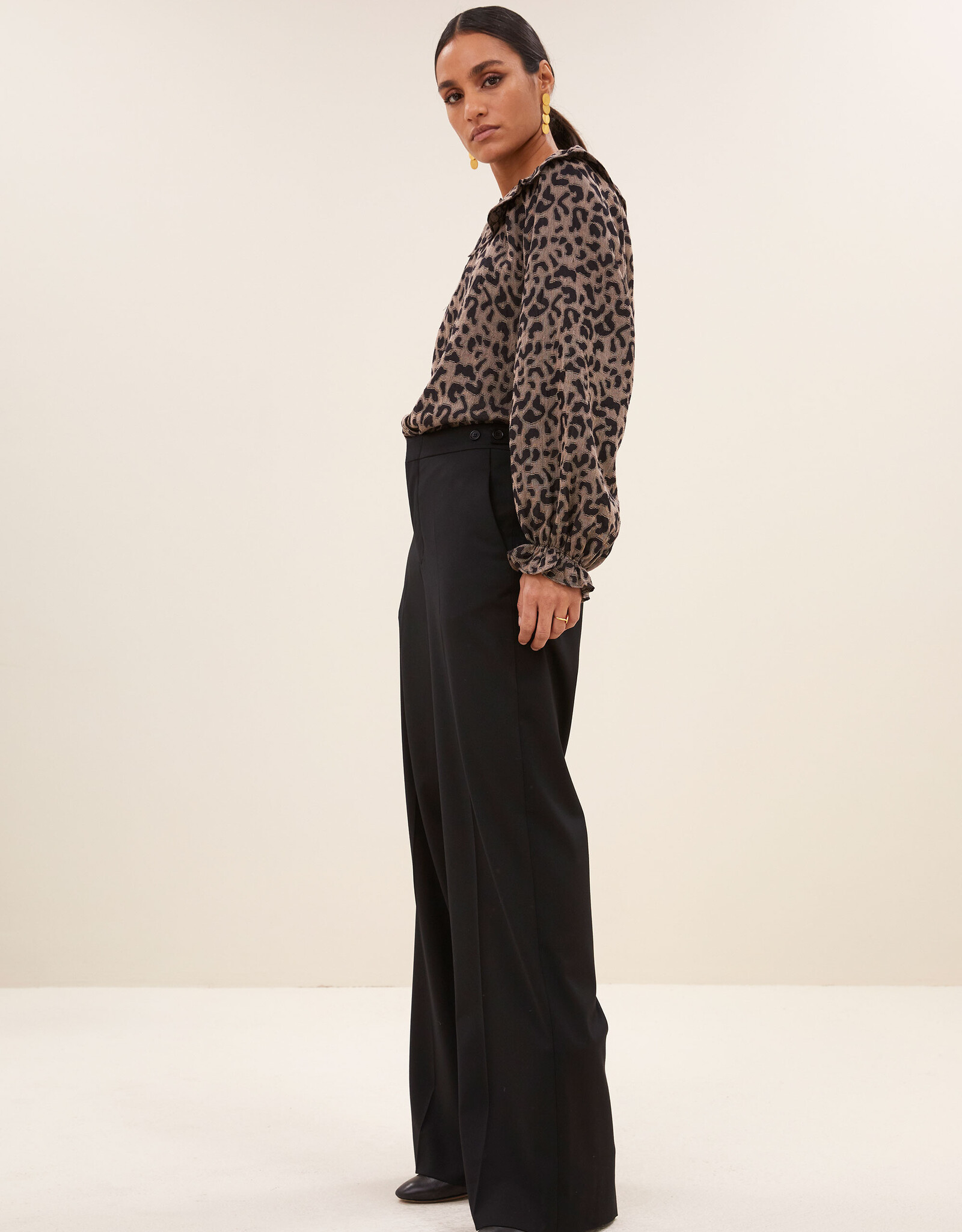 By-bar gia leo blouse brown leo