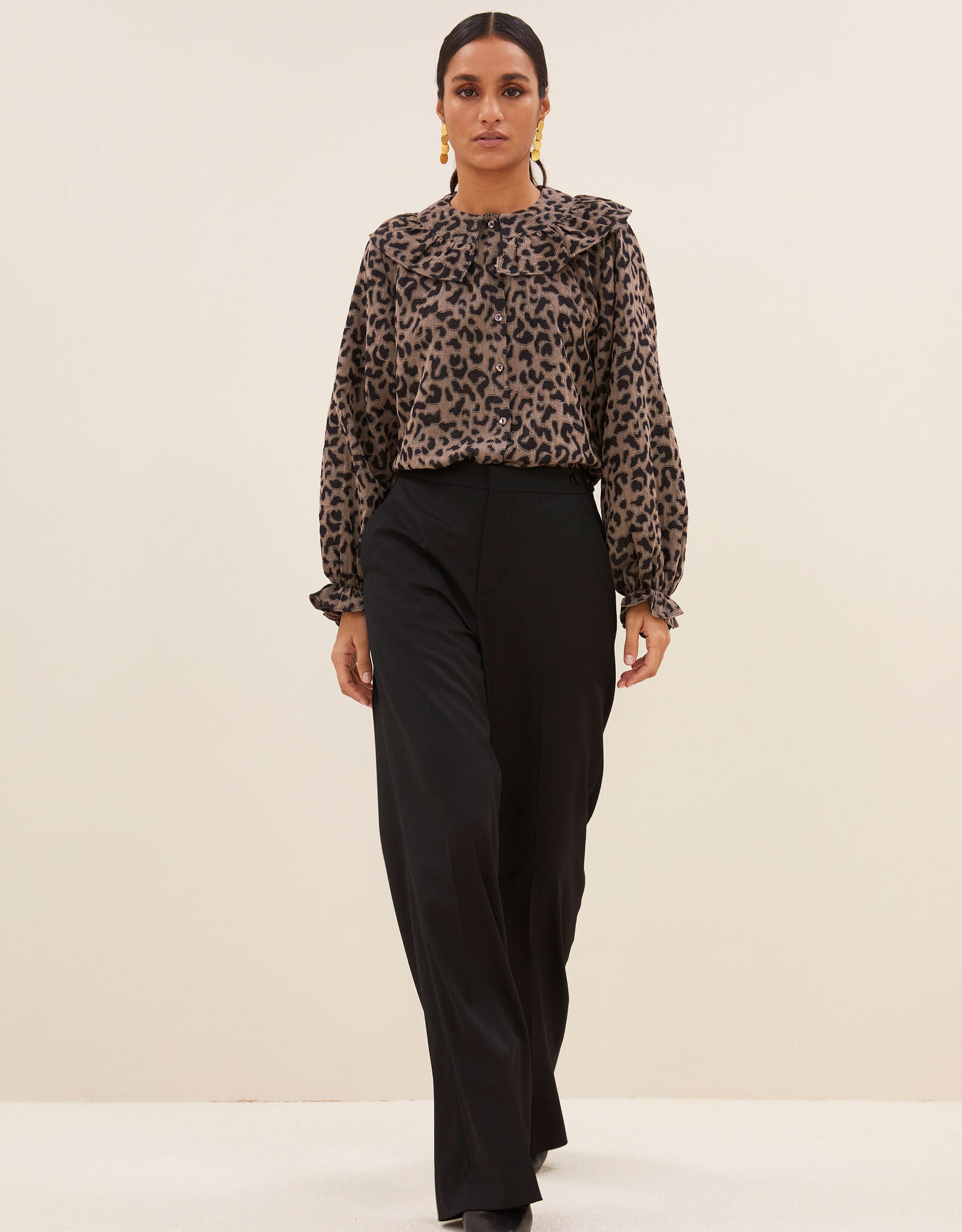 By-bar gia leo blouse brown leo