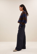 By-bar sian stripe cardigan dark brown stripe