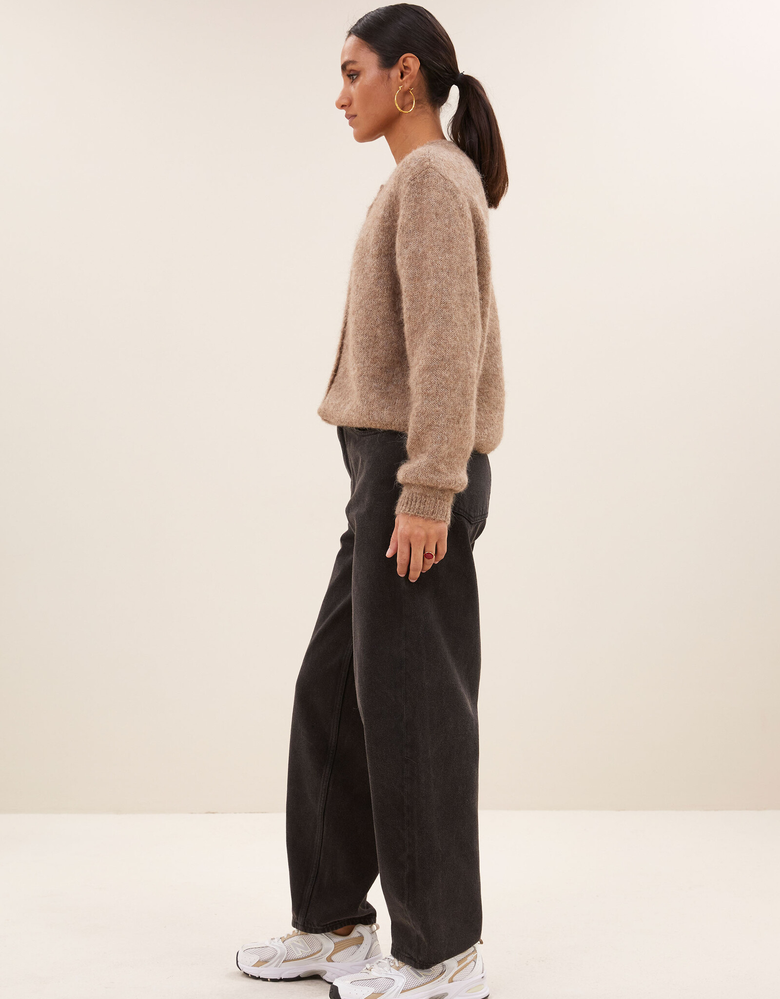 By-bar cleo natural cardigan biscuit