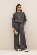 By-bar cleo natural cardigan dark grey melee