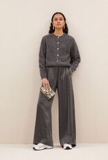 By-bar cleo natural cardigan dark grey melee