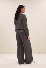 By-bar cleo natural cardigan dark grey melee