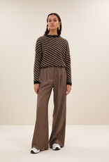 By-bar diagonal natural pullover biscuit
