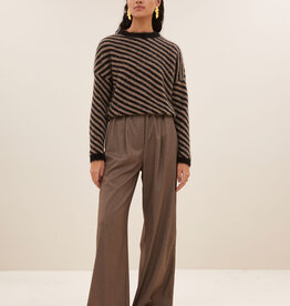 By-bar diagonal natural pullover biscuit