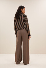 By-bar diagonal natural pullover biscuit