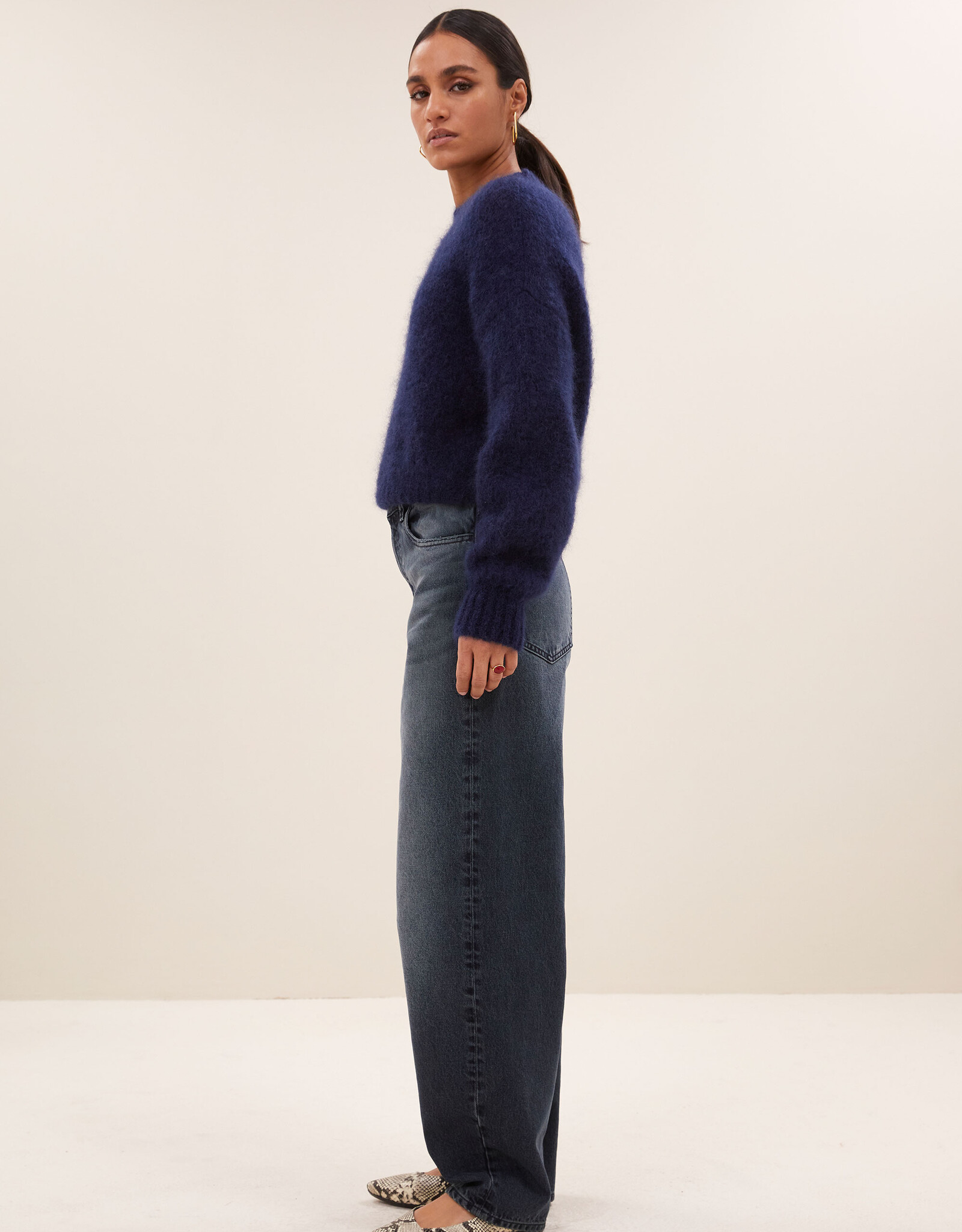 By-bar lew dark denim pants dark denim