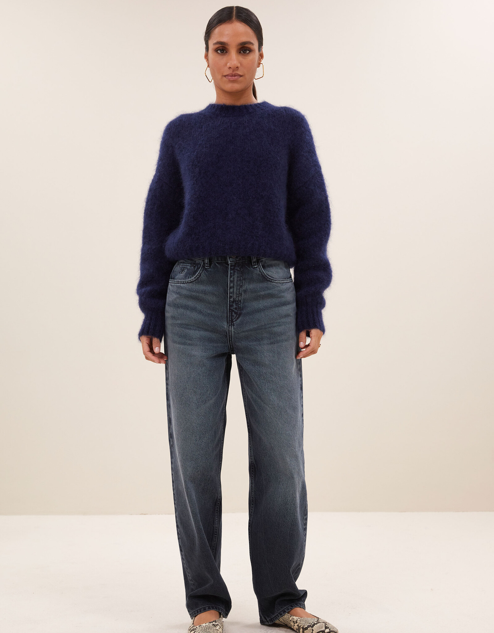 By-bar lew dark denim pants dark denim
