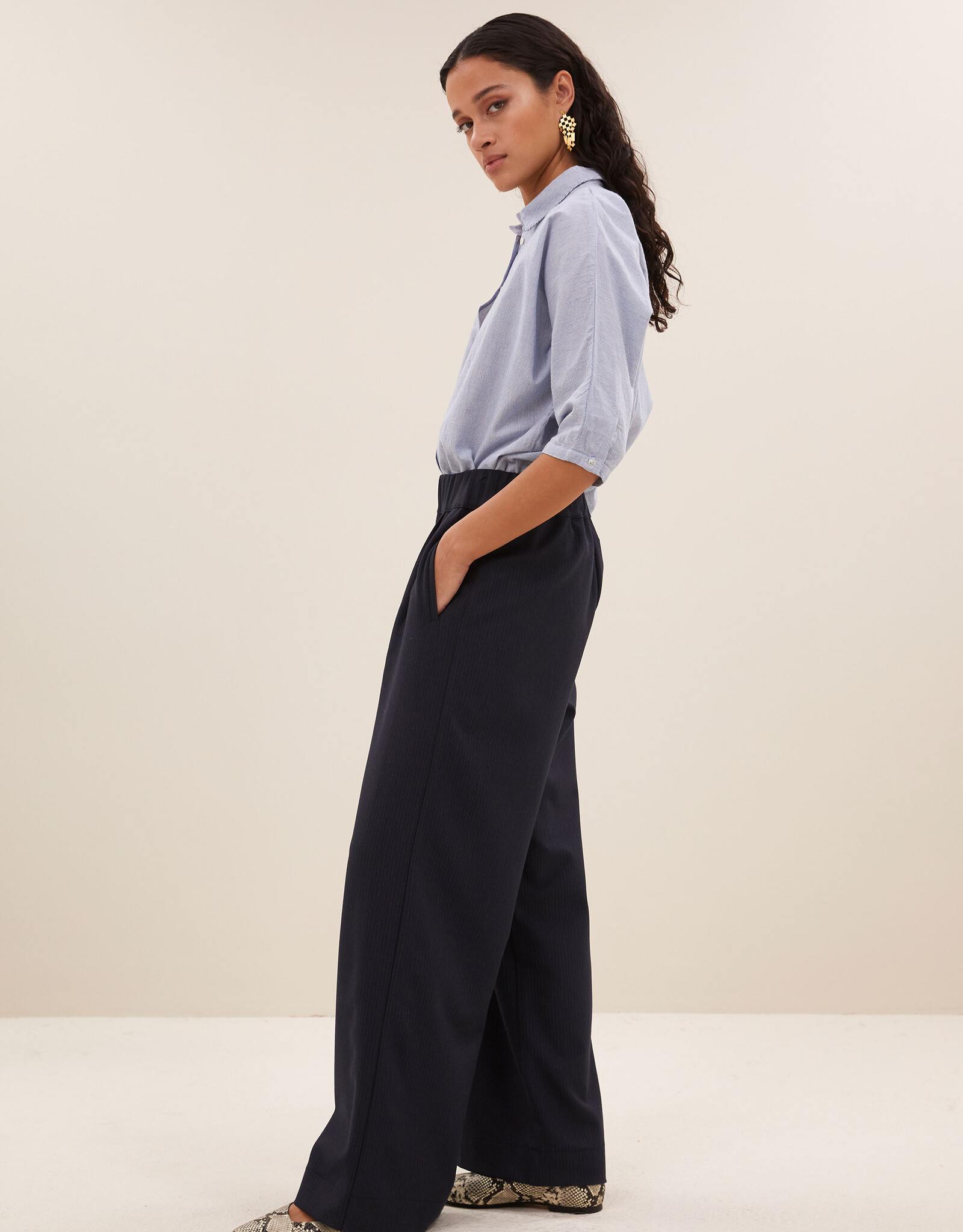 By-bar benji copper stripe pants copper stripe