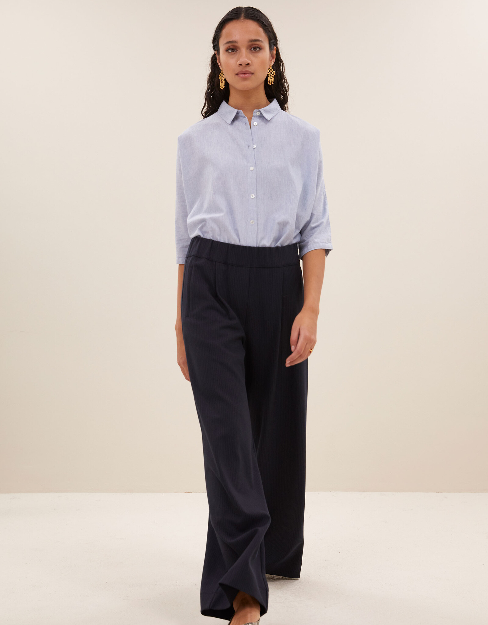 By-bar benji copper stripe pants copper stripe