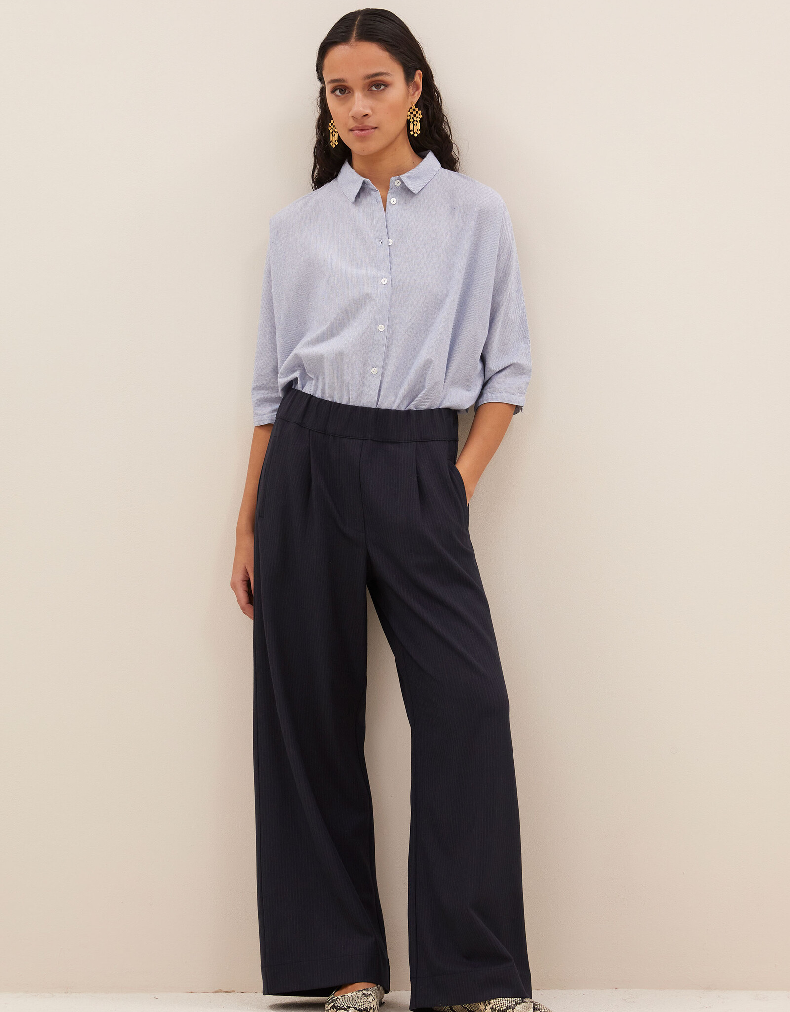 By-bar benji copper stripe pants copper stripe
