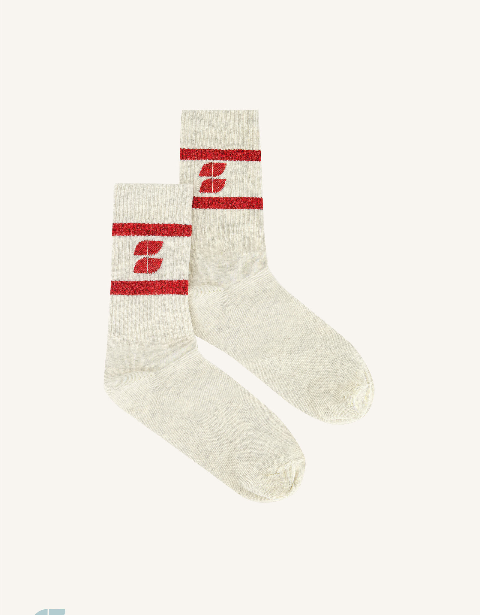 By-bar logo sparkle grey socks lipstick