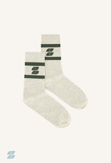 By-bar logo sparkle grey socks bottle green