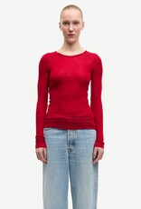 Samsoe Samsoe SADOU T-SHIRT LS 15499 HAUTE RED Samsoe Samsoe SADOU T-SHIRT LS 15499 HAUTE RED