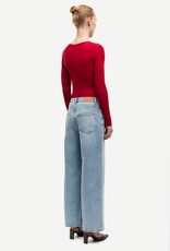 Samsoe Samsoe SADOU T-SHIRT LS 15499 HAUTE RED Samsoe Samsoe SADOU T-SHIRT LS 15499 HAUTE RED