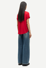 Samsoe Samsoe MAJAN SS SHIRT 9942 HAUTE RED Samsoe Samsoe MAJAN SS SHIRT 9942 HAUTE RED