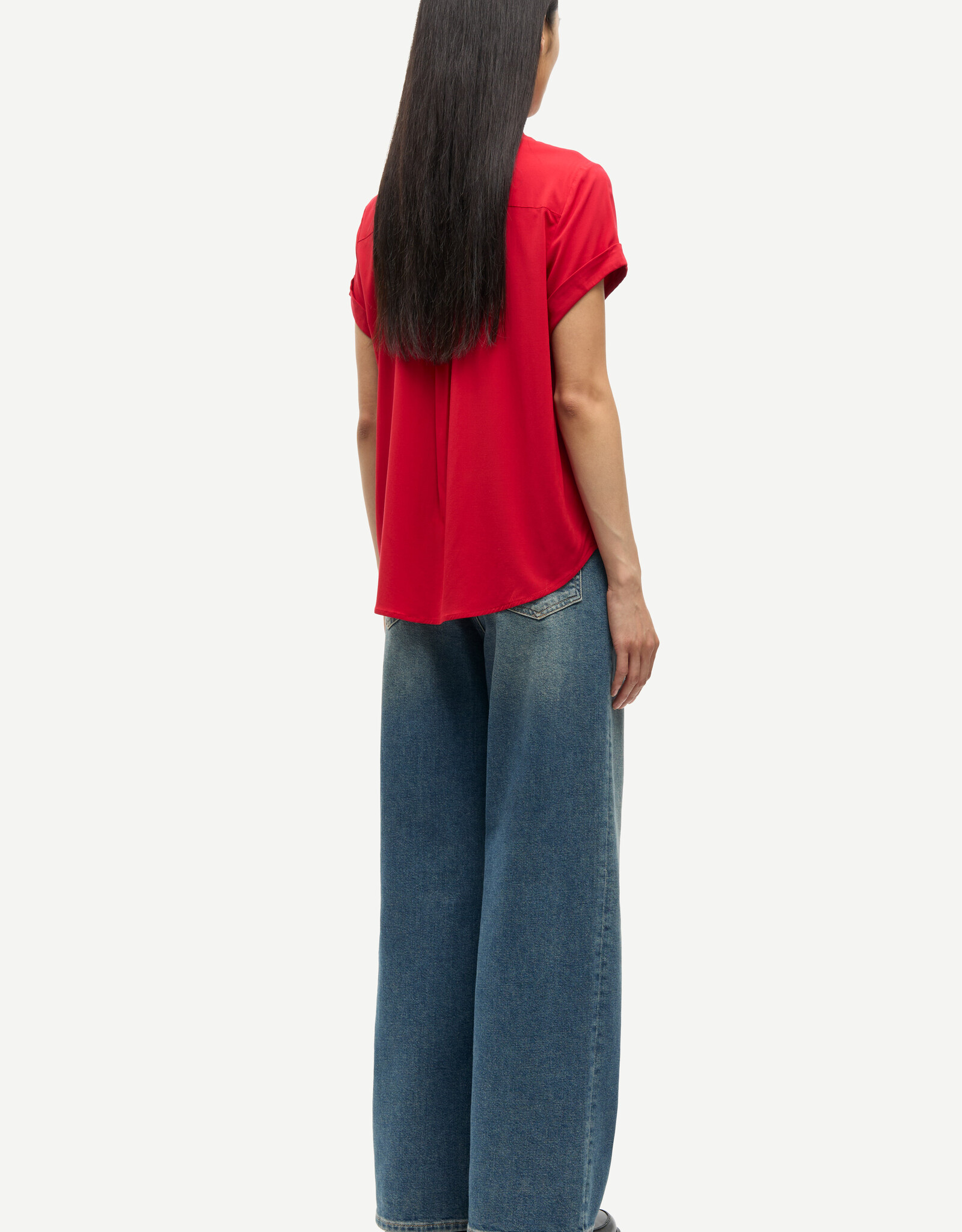 Samsoe Samsoe MAJAN SS SHIRT 9942 HAUTE RED