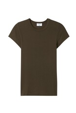Filippa K Fine Rib Tee Dark Khaki Green
