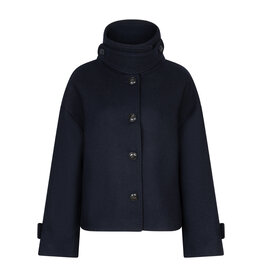 Ruby Tuesday Mari short boxy woolen jacket w collar NIGHT BLUE