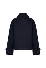 Ruby Tuesday Mari short boxy woolen jacket w collar NIGHT BLUE