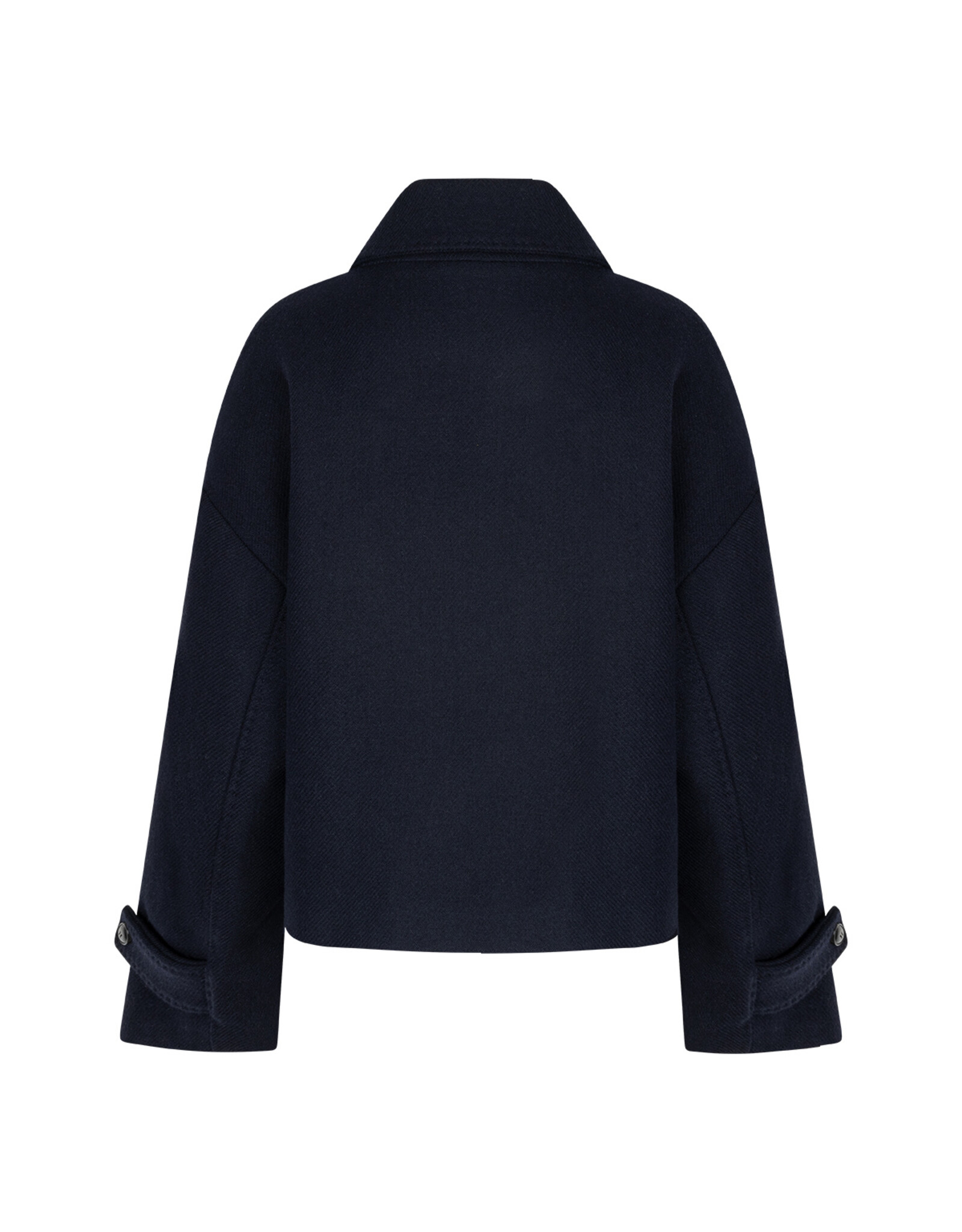 Ruby Tuesday Mari short boxy woolen jacket w collar NIGHT BLUE