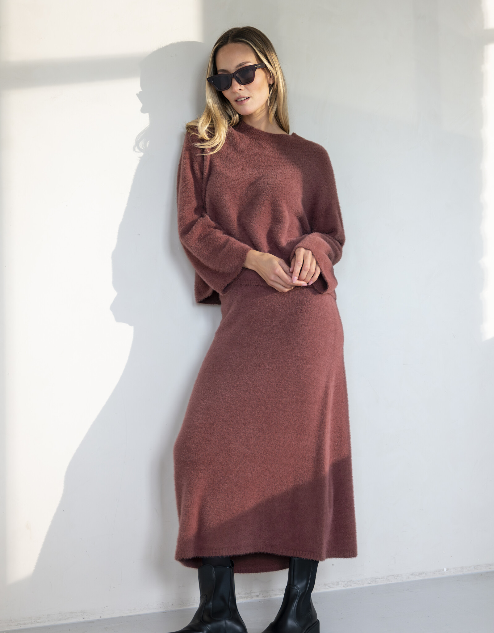 Ruby Tuesday Vinsz fluffy knitted pullover AUBURN