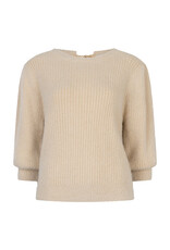 Ruby Tuesday Vikka half sleeves fluffy knitted top Sand