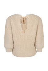 Ruby Tuesday Vikka half sleeves fluffy knitted top Sand