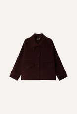 Sessun VALLEY NEVADO Short wool coat Espresso