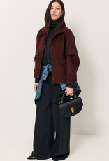 Sessun VALLEY NEVADO Short wool coat Espresso