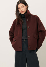 Sessun VALLEY NEVADO Short wool coat Espresso