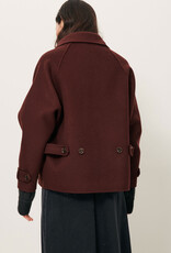 Sessun VALLEY NEVADO Short wool coat Espresso