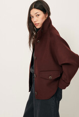 Sessun VALLEY NEVADO Short wool coat Espresso