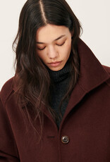 Sessun VALLEY NEVADO Short wool coat Espresso
