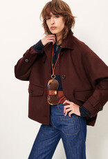 Sessun VALLEY NEVADO Short wool coat Espresso