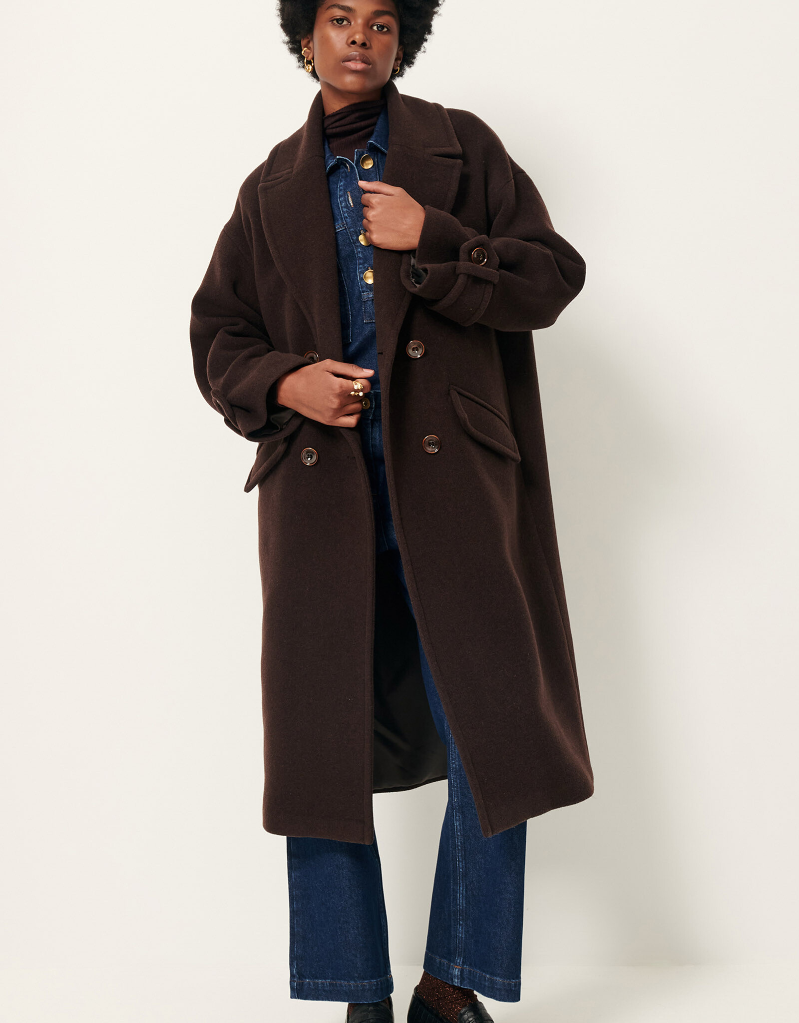 Sessun MIA Long coat Coffea