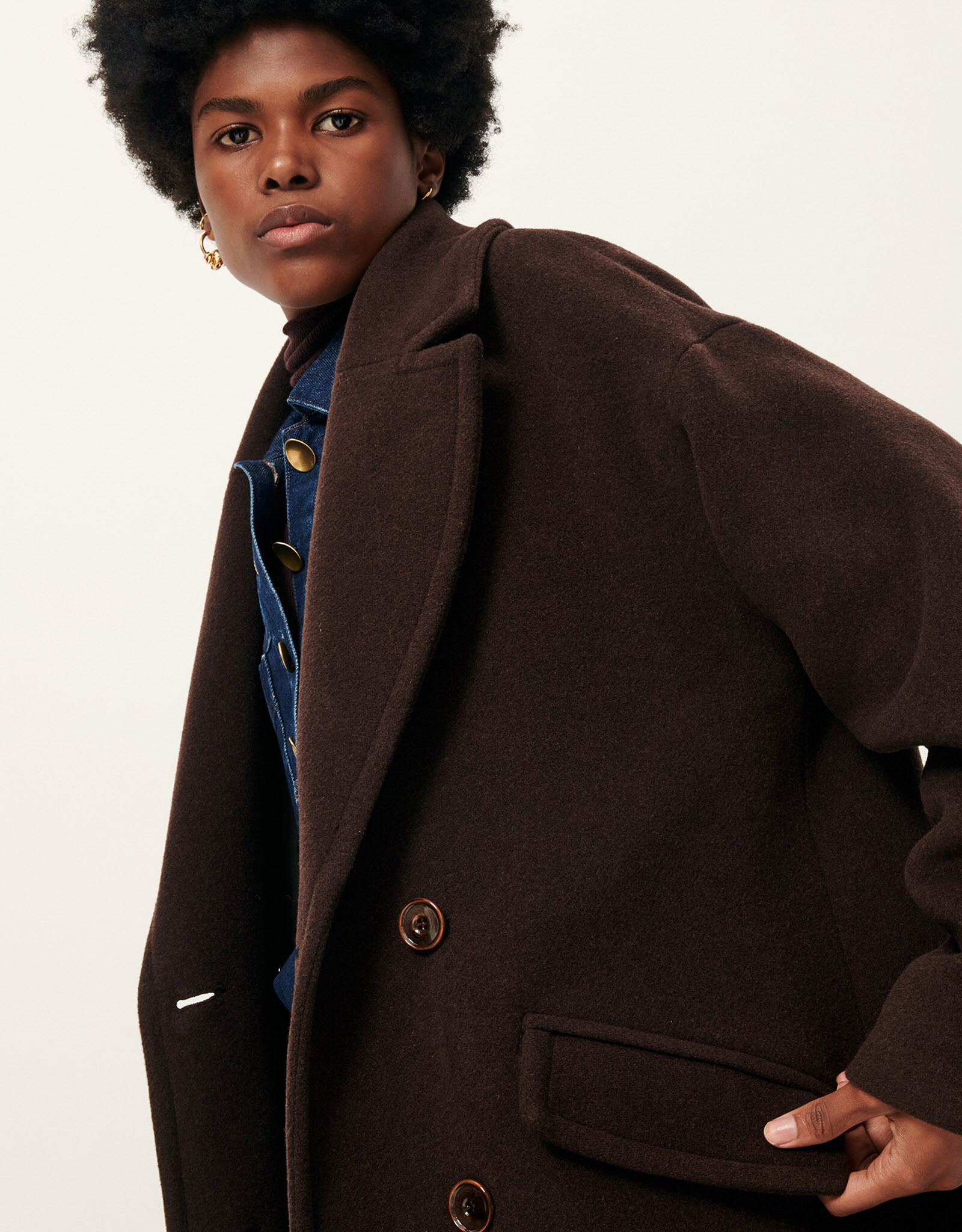 Sessun MIA Long coat Coffea