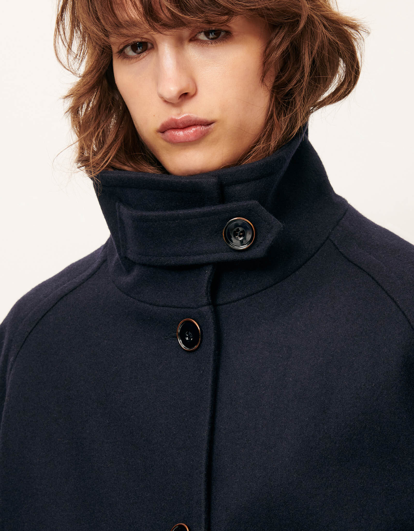 Sessun LEE WOOLY Jacket-style coat Navy