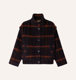 Sessun PAOLINO Shoulder pleats coat Navyrust