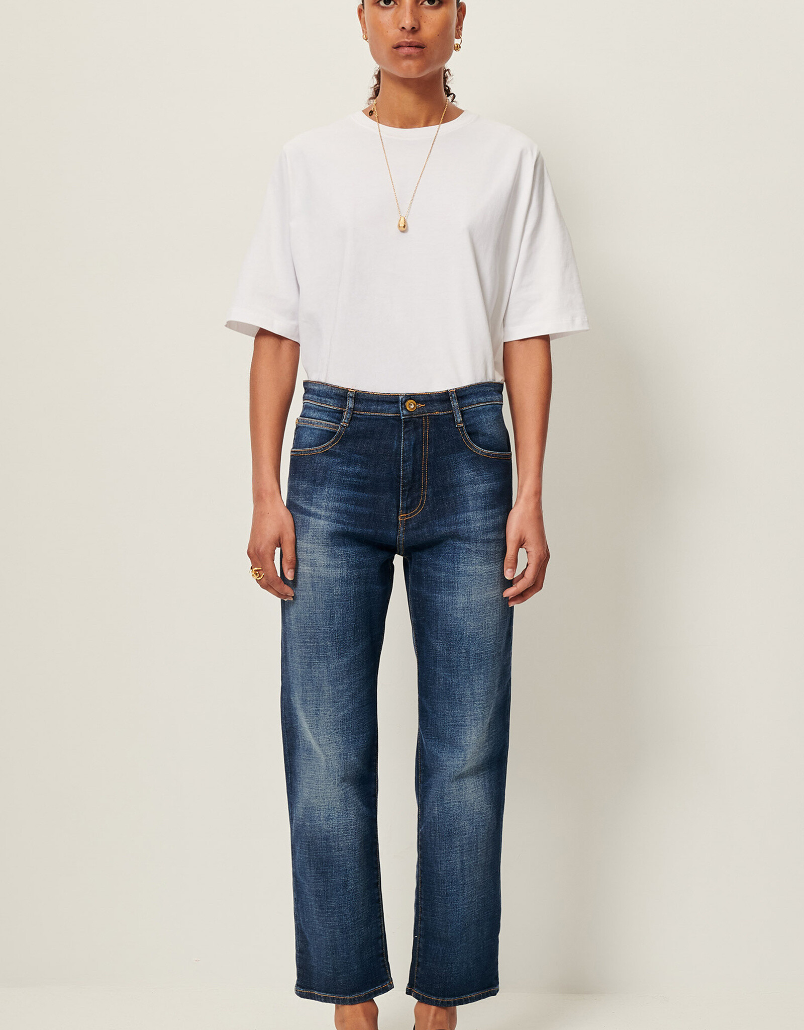 Sessun MARINO Straight jean Melody Blue