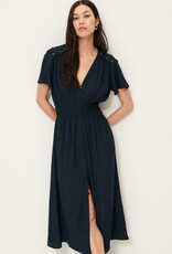 Sessun GALAYA Long dress with buttons Night Shadow