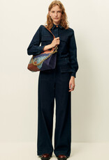 Sessun MANHATTAN Wide flared pants Denim Blue