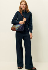 Sessun MANHATTAN Wide flared pants Denim Blue