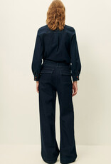 Sessun MANHATTAN Wide flared pants Denim Blue