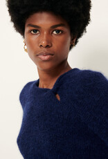 Sessun TWIST BLUES Twisted collar sweater Queen Blue