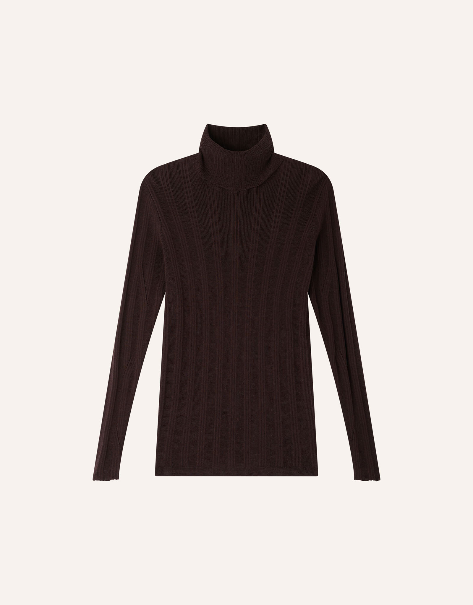 Sessun NORTE Fitted turtleneck sweater Ganache