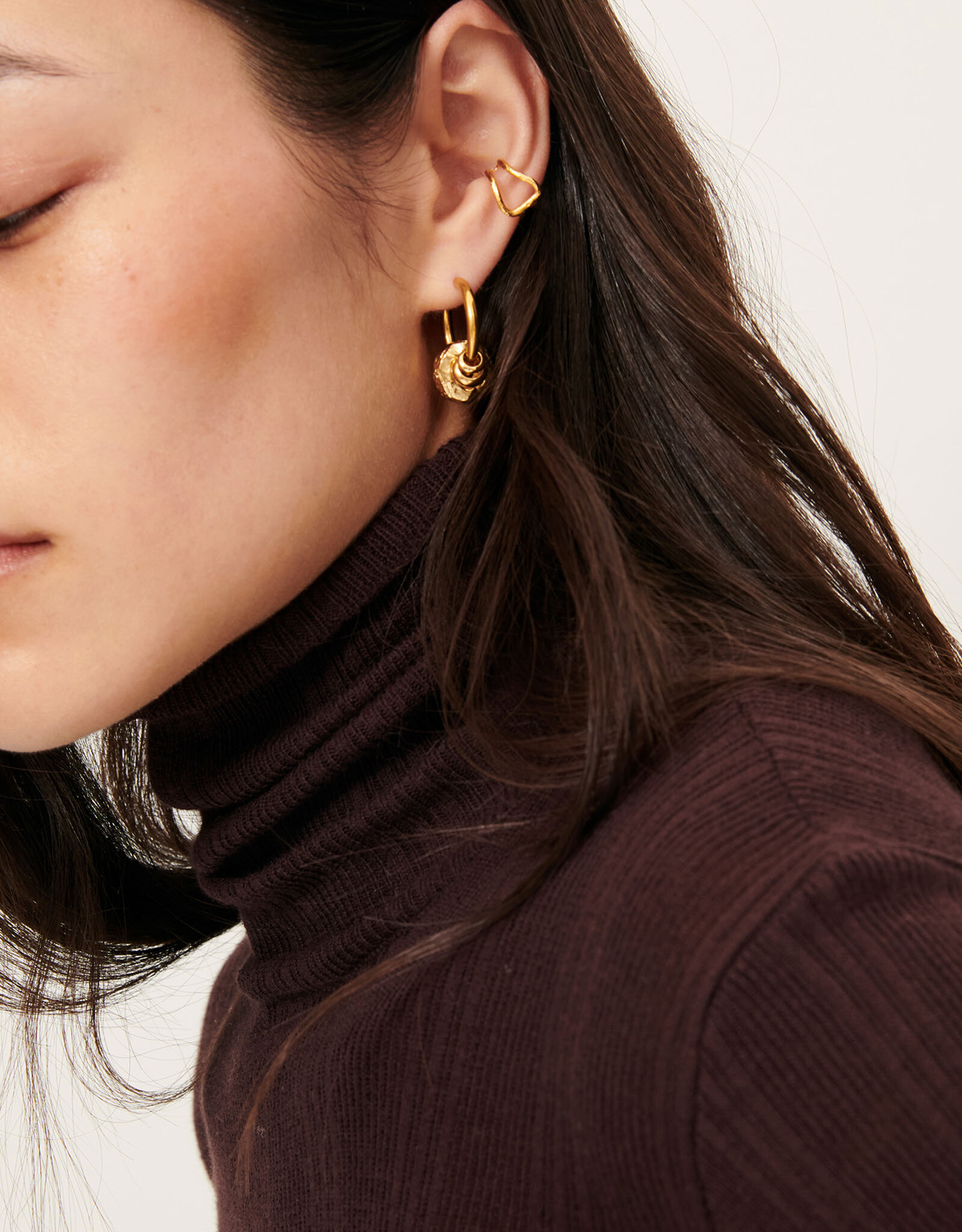 Sessun NORTE Fitted turtleneck sweater Ganache