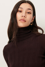 Sessun NORTE Fitted turtleneck sweater Ganache