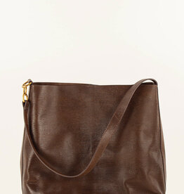 Sessun VITA MIA E Large leather bag Browny lézard