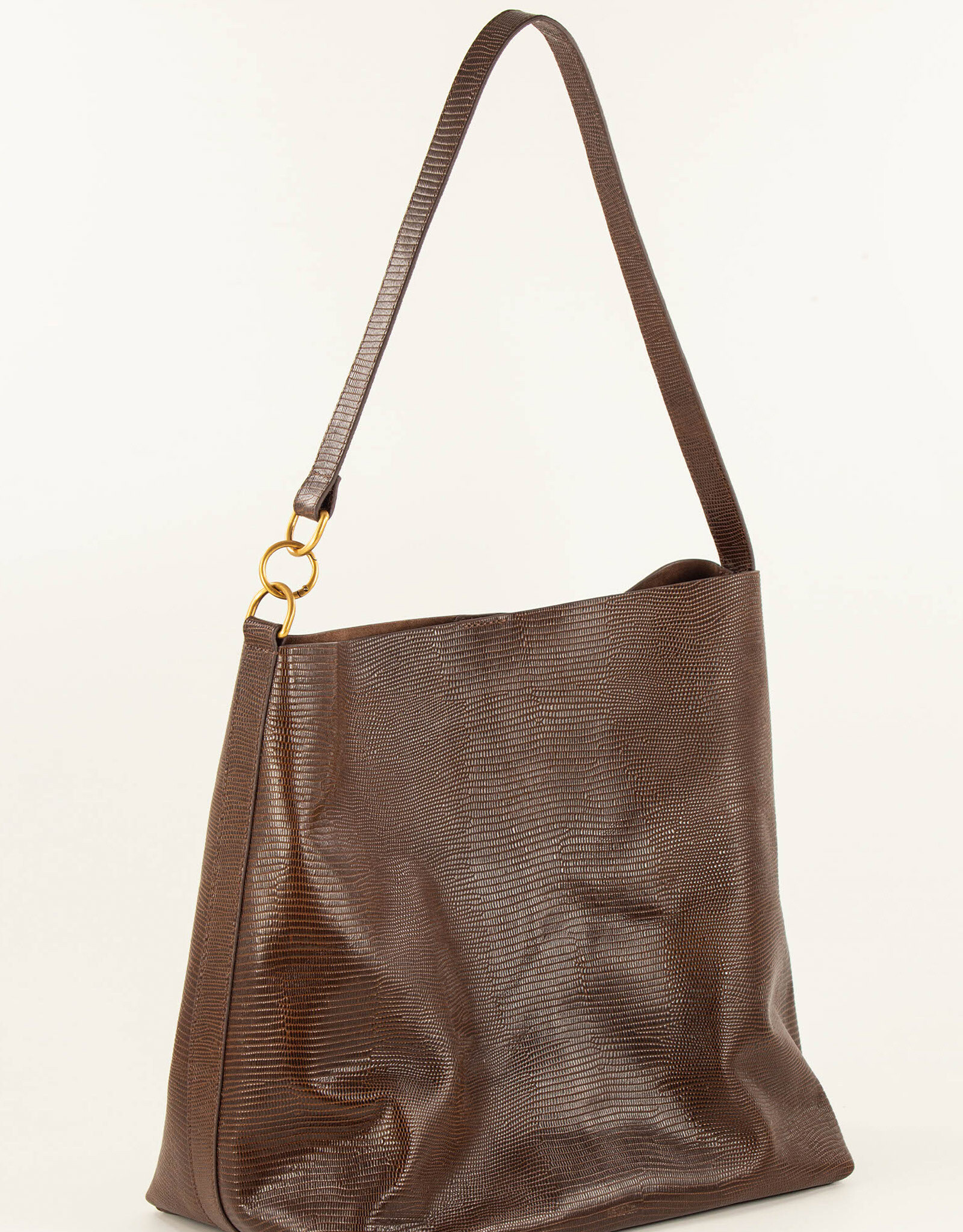 Sessun VITA MIA E Large leather bag Browny lézard